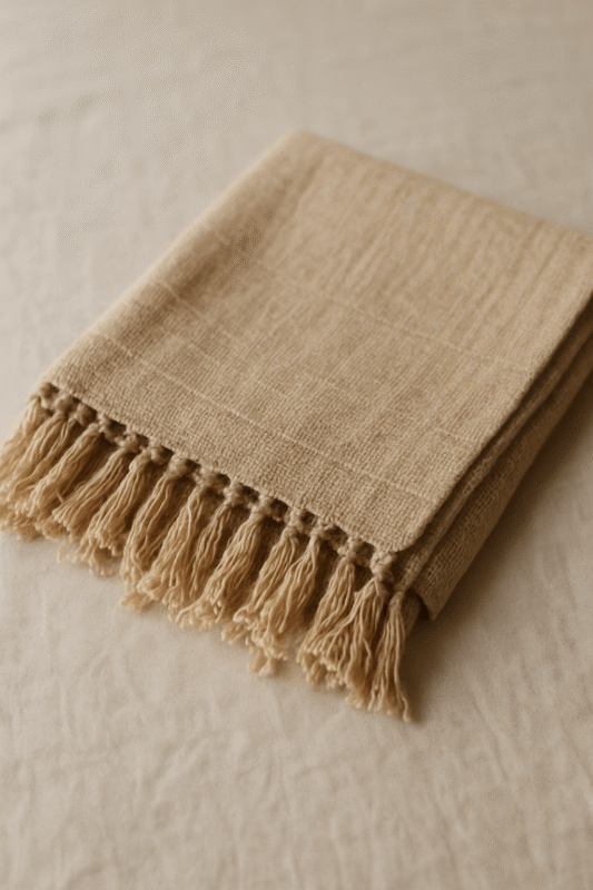 Handmade wool shawl.