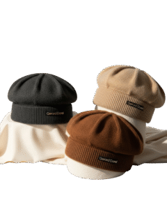 Warm wool cap with soft knitted texture, designed for comfort, style, and winter protection.