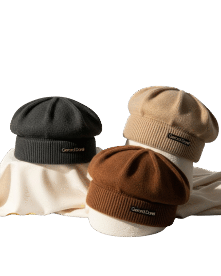 Warm wool cap with soft knitted texture, designed for comfort, style, and winter protection.