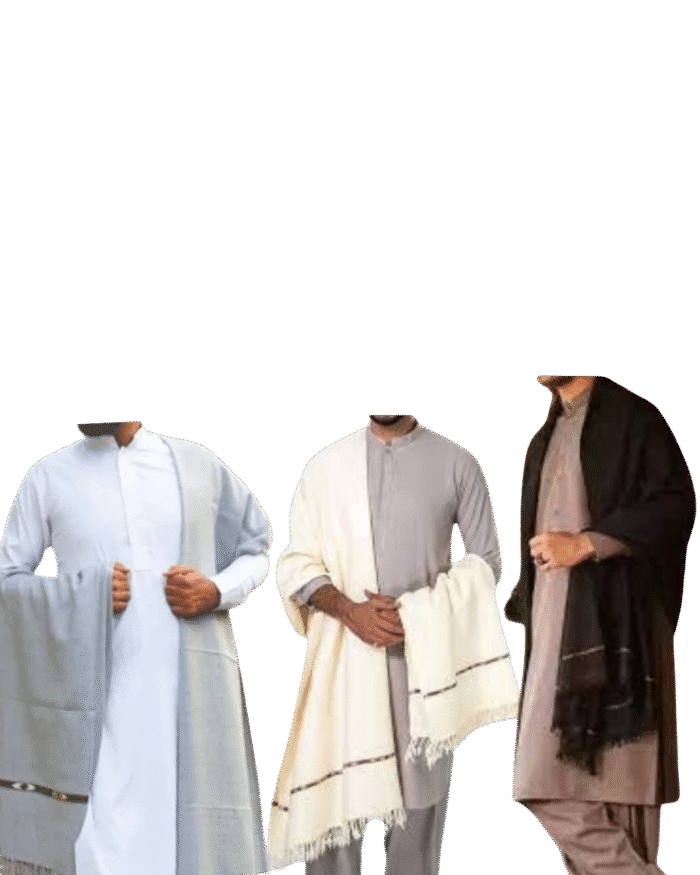 Pure pashmina shawl for men – soft, warm, and elegant traditional wear