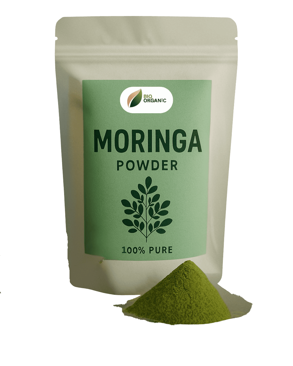 Organic Moringa Powder – Natural Superfood for Wellness. organic moringa powder 100 percent natural nutrient rich superfood
